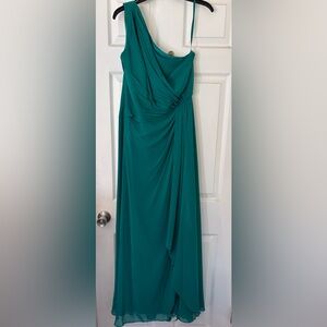 Ralph Lauren One Shoulder Green Formal Dress